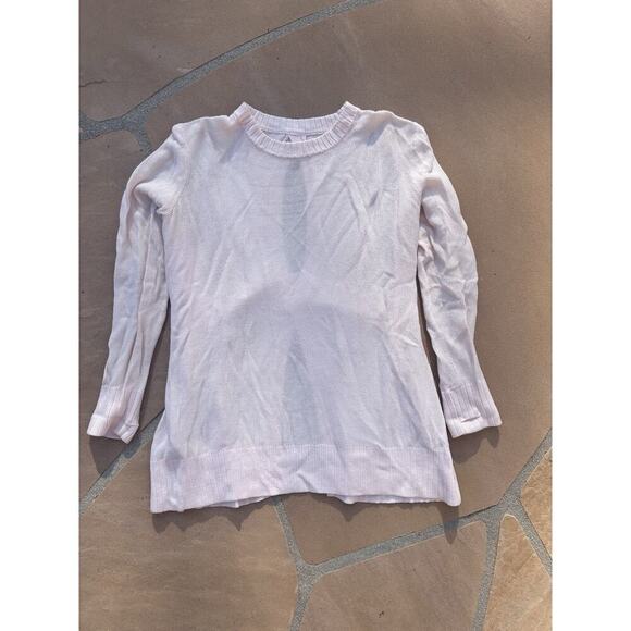 Lululemon Porcelain Pink Bring It Backbend Sweater Cashmere Blend Size 6 - Picture 1 of 6